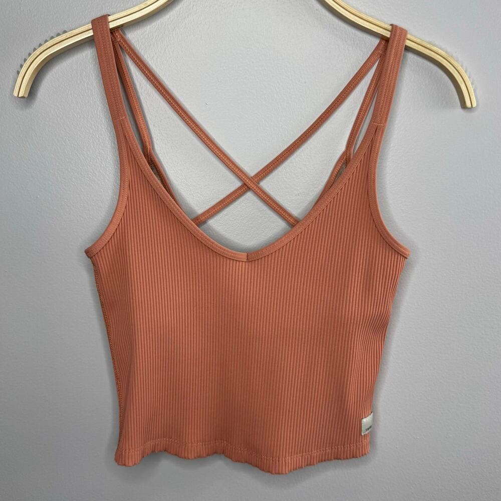 Vuori Rust Ribbed Tank Top
